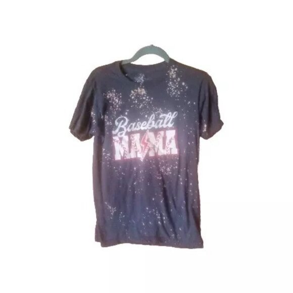 Southern Bliss Baseball Mama Dark Gray T-shirt Size S - Picture 2 of 5